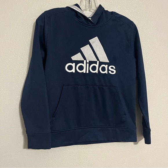 Adidas Blue Pullover Hoodie Size Medium - Picture 1 of 5